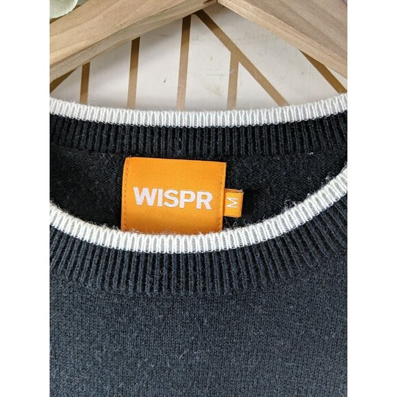 WISPR Men's Sweater Thunder Bolt Black White Pullover Size Medium - Picture 4 of 7